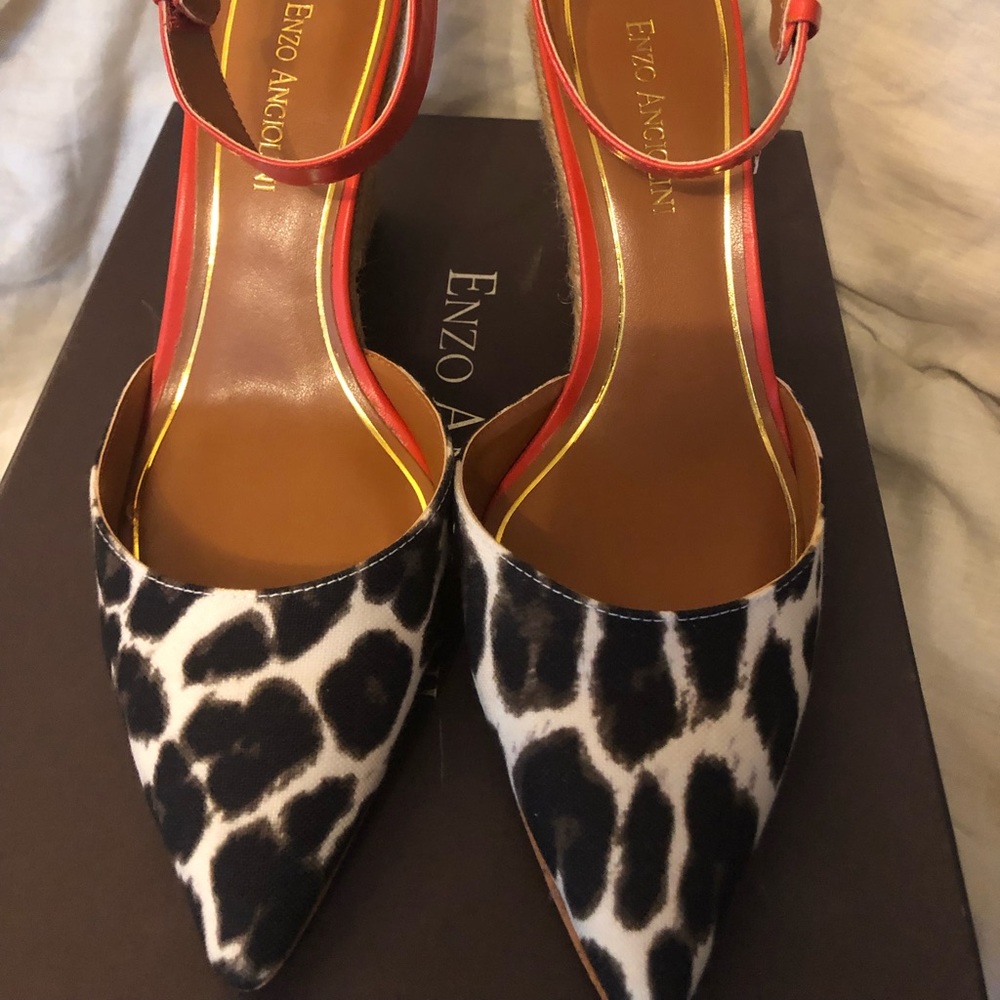 Enzo Angiolini Eacozetta Leopard Espadrilles 9M